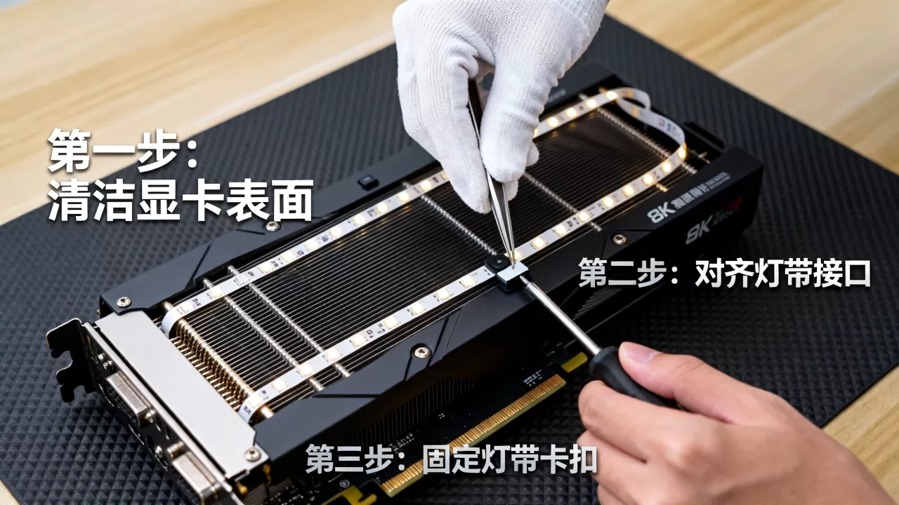 显卡led diy怎么装,显卡led灯带安装教程 显卡led diy怎么装,显卡led灯带安装教程