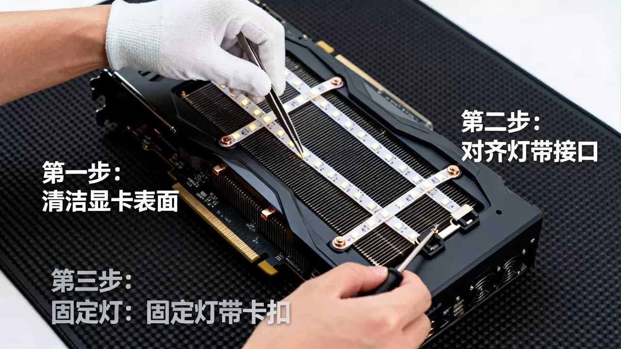 显卡led diy怎么装,显卡led灯带安装教程 显卡led diy怎么装,显卡led灯带安装教程