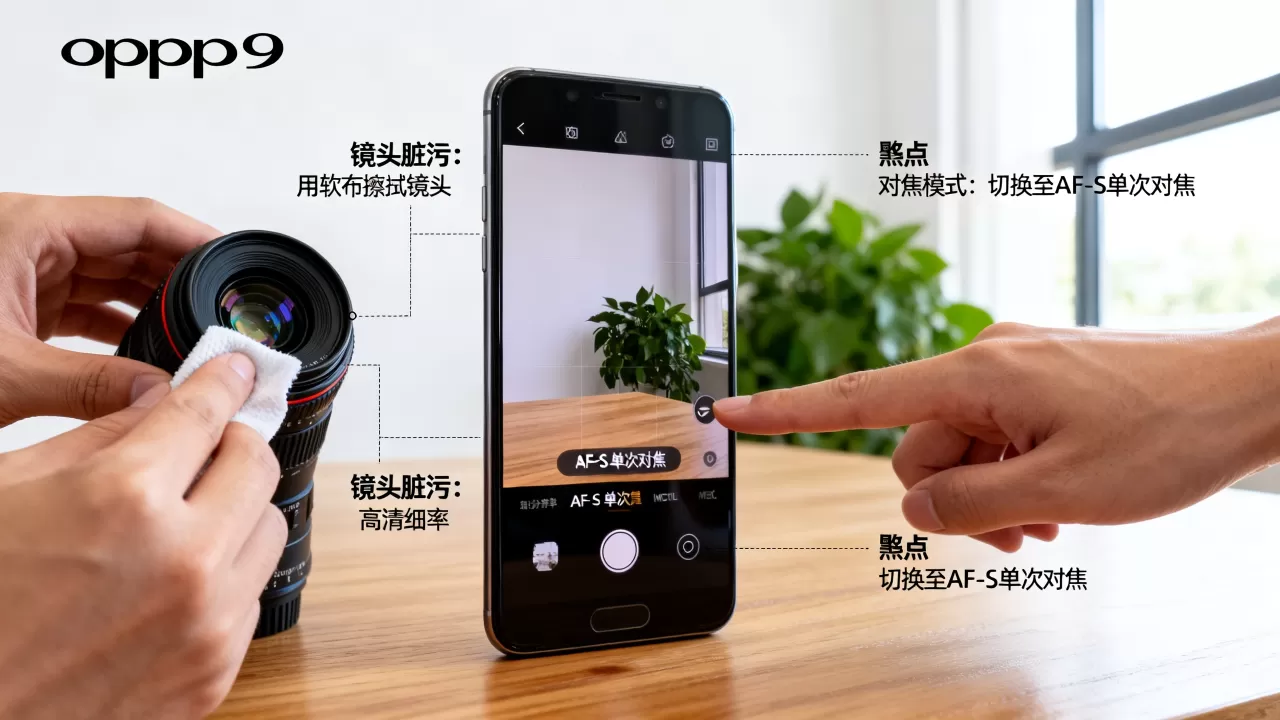 oppor9相机为什么模糊，oppor9拍照模糊怎么解决