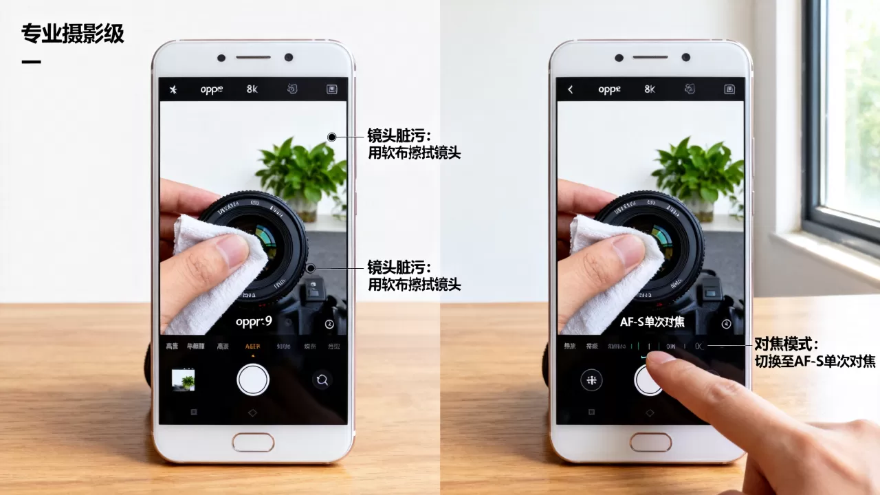 oppor9相机为什么模糊，oppor9拍照模糊怎么解决