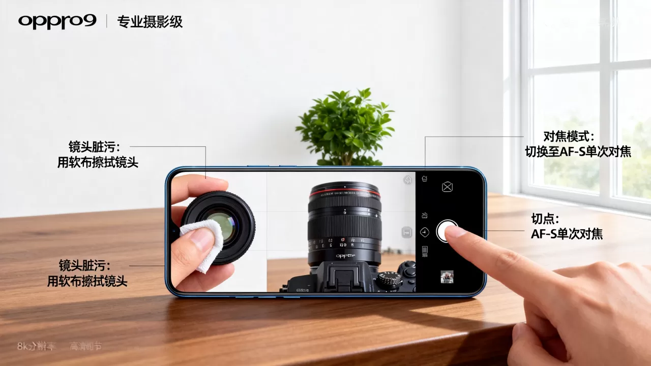 oppor9相机为什么模糊，oppor9拍照模糊怎么解决
