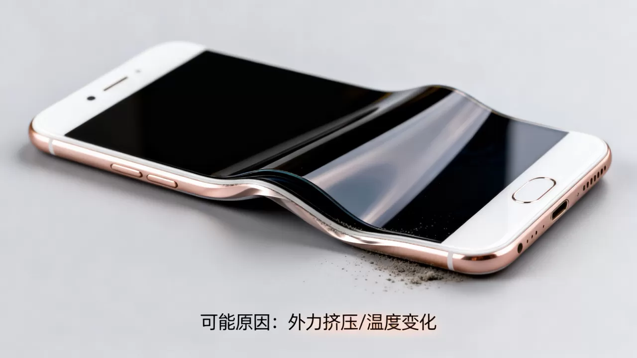 oppor9手机弯了是什么原因，OPPO R9屏幕弯曲故障