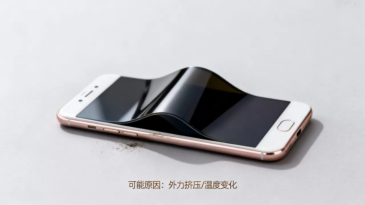 oppor9手机弯了是什么原因，OPPO R9屏幕弯曲故障