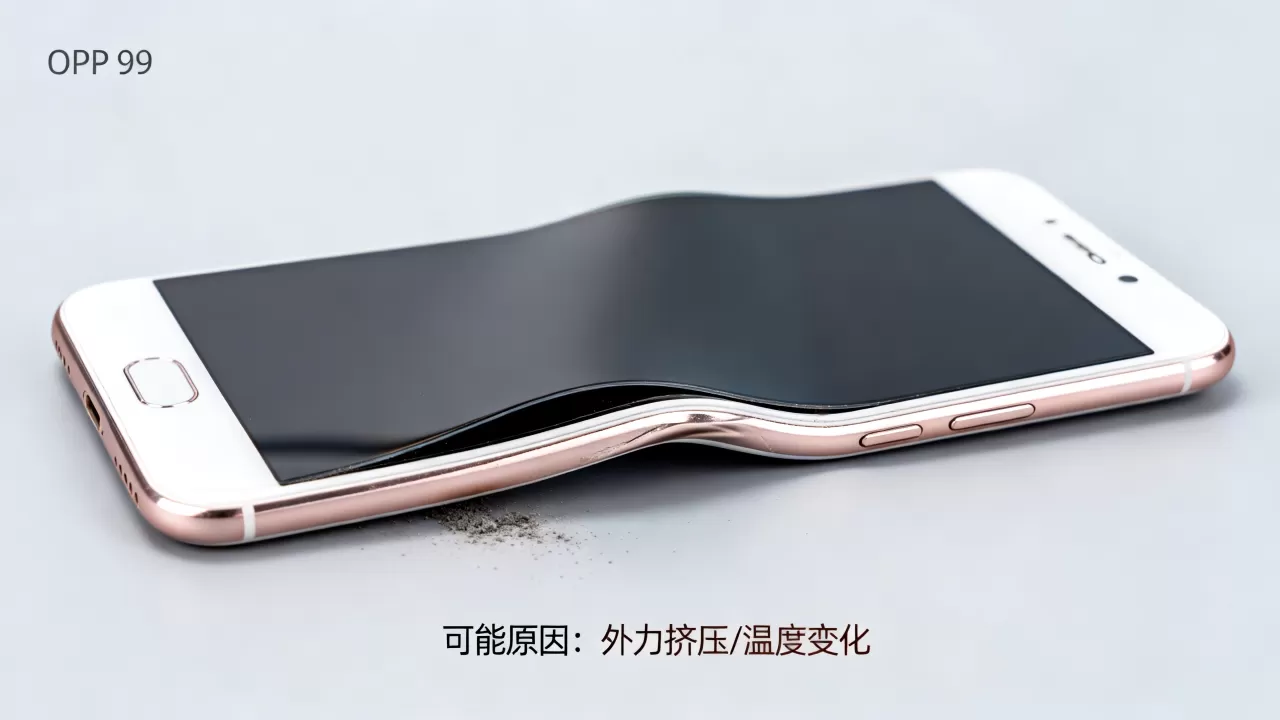 oppor9手机弯了是什么原因，OPPO R9屏幕弯曲故障