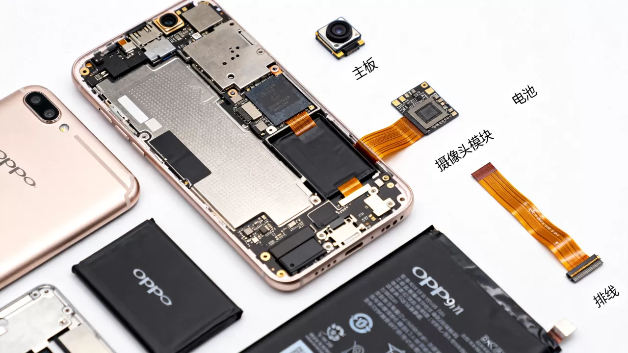 OPPOR9m有什么零件，OPPOR9m手机内部结构图