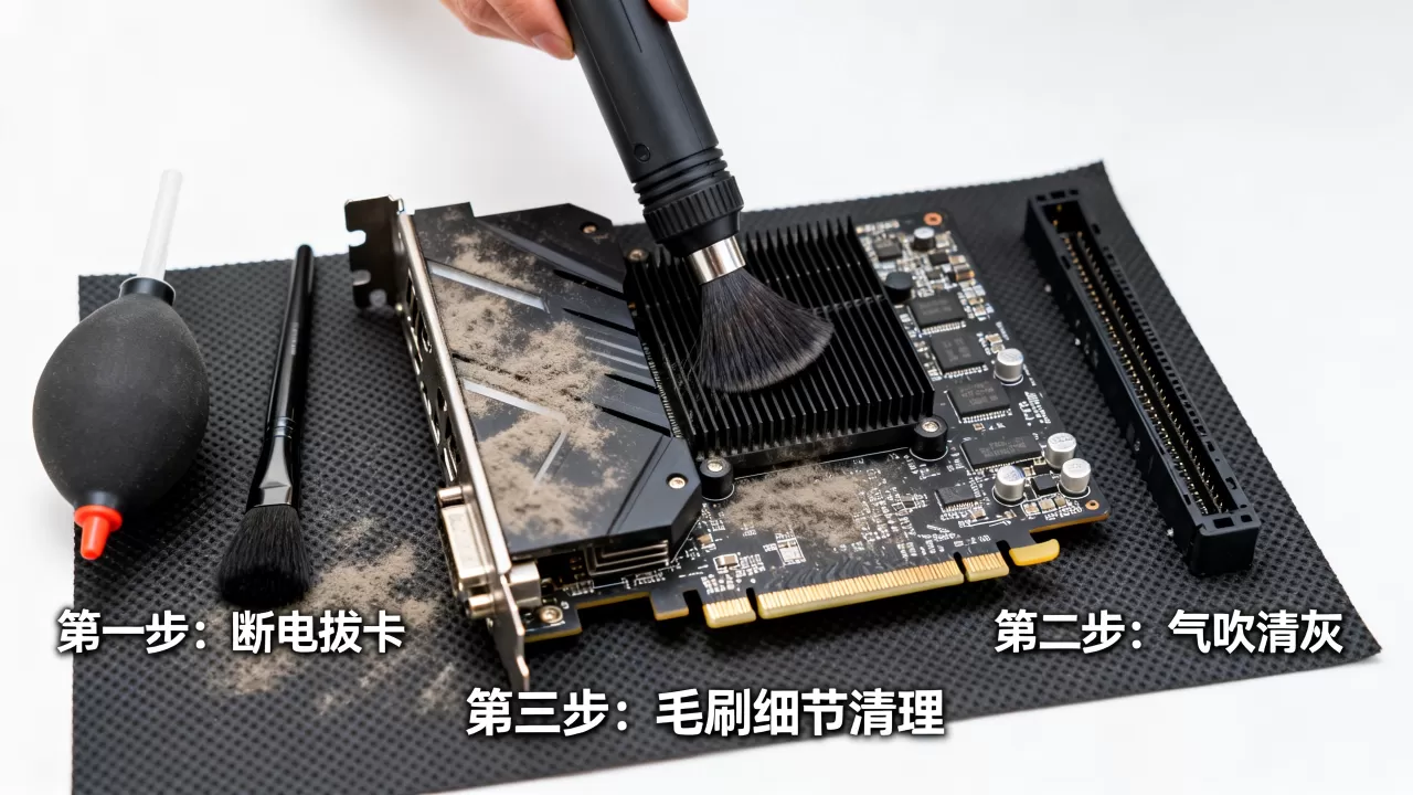 台式电脑显卡怎么清理,显卡灰尘清理教程 台式电脑显卡怎么清理,显卡灰尘清理教程