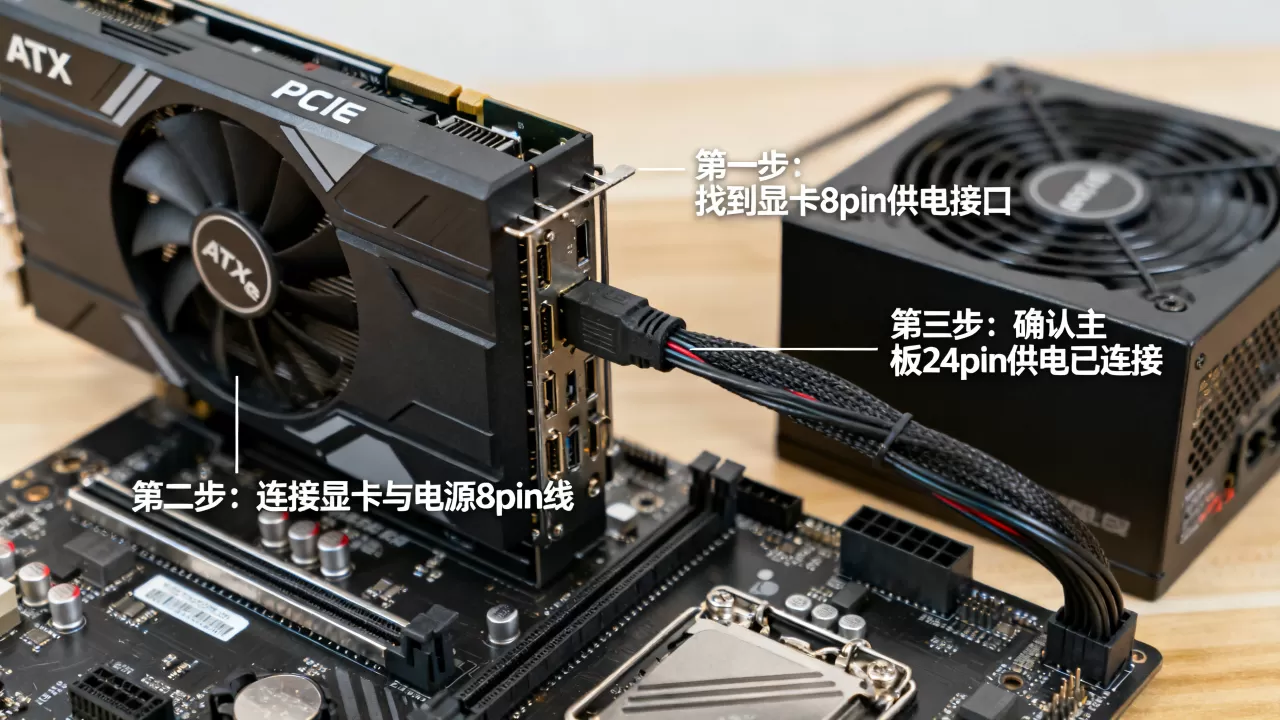atx显卡供电怎么接，atx显卡供电