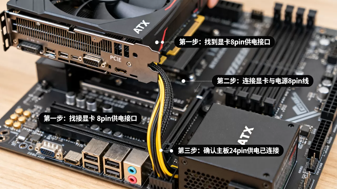 atx显卡供电怎么接，atx显卡供电