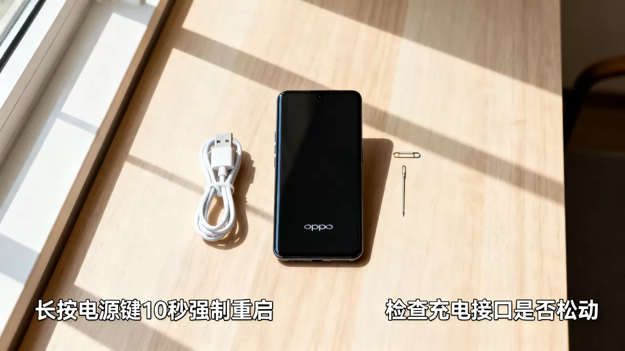 oppo手机开不了机黑屏怎么办，oppo手机黑屏无法开机解决方法