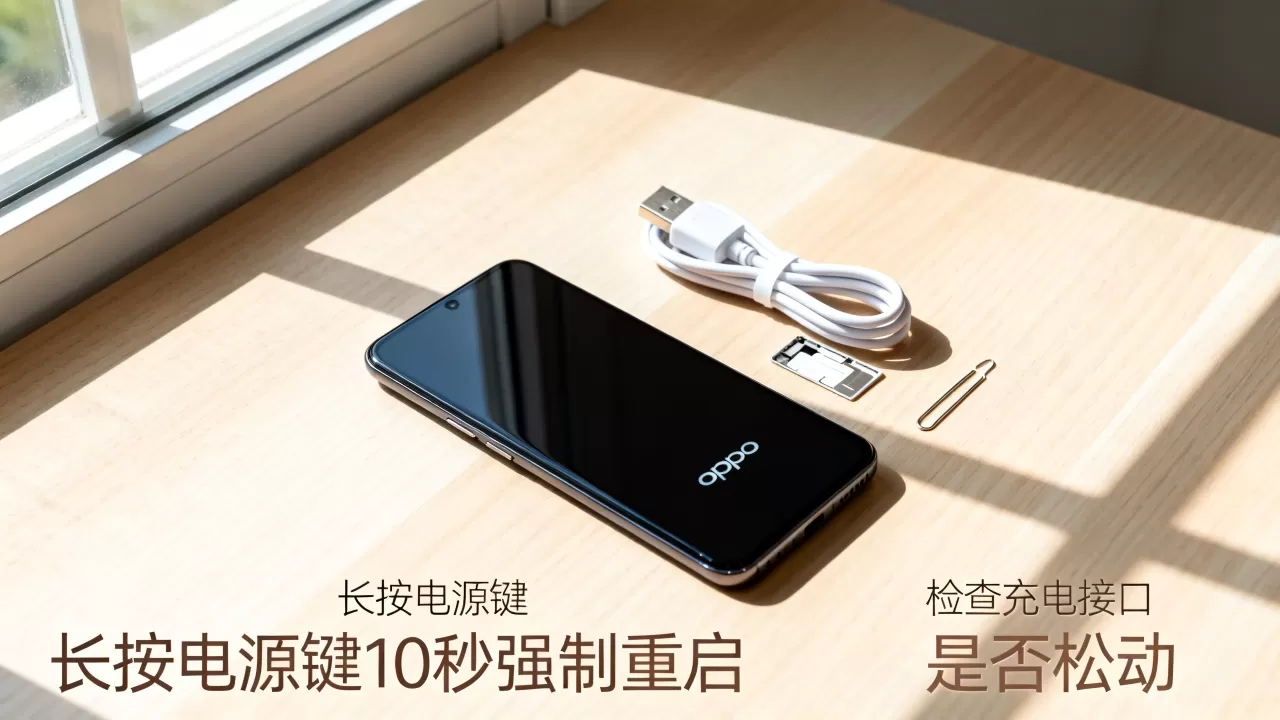oppo手机开不了机黑屏怎么办，oppo手机黑屏无法开机解决方法