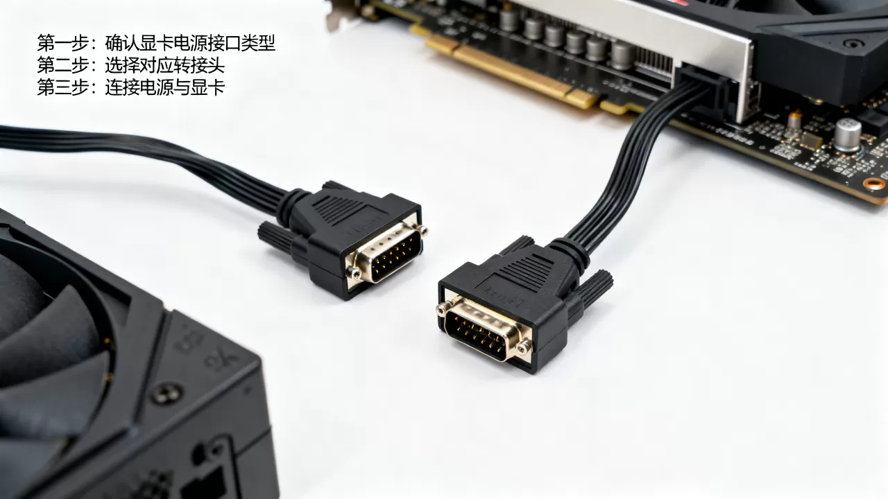 独立显卡电源转接头怎么用，显卡电源转接头