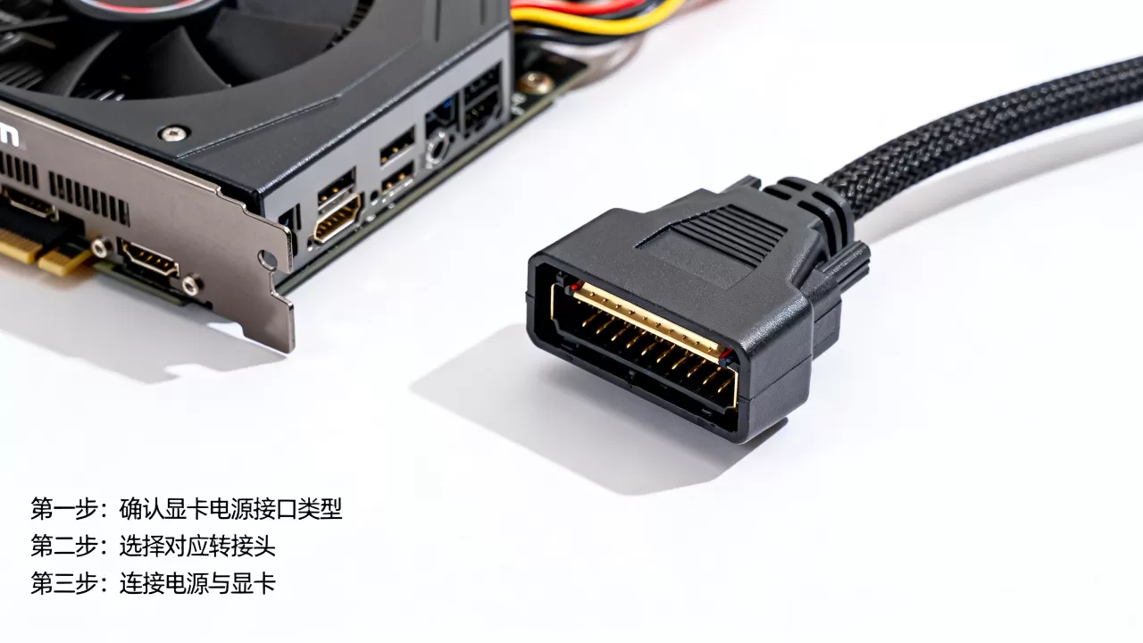 独立显卡电源转接头怎么用，显卡电源转接头