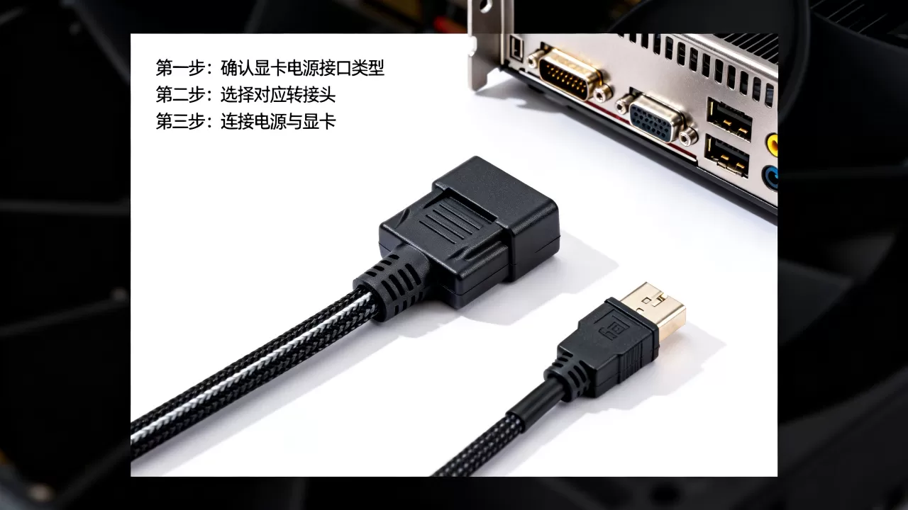 独立显卡电源转接头怎么用，显卡电源转接头