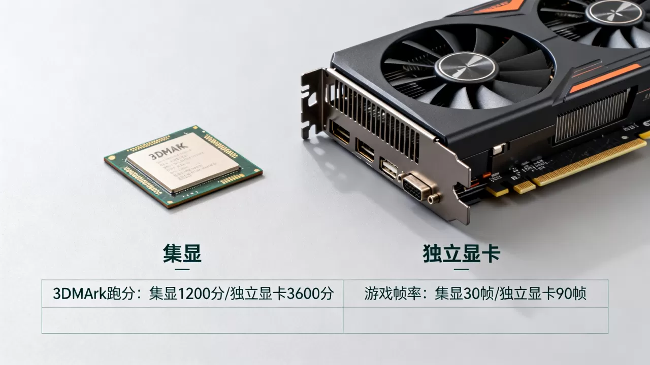 显卡天梯集显，集显和独立显卡性能差距大吗