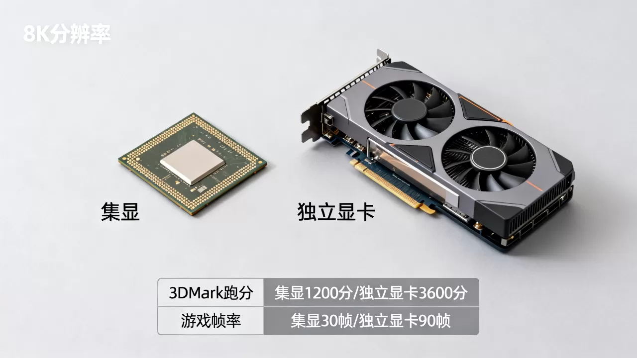 显卡天梯集显，集显和独立显卡性能差距大吗