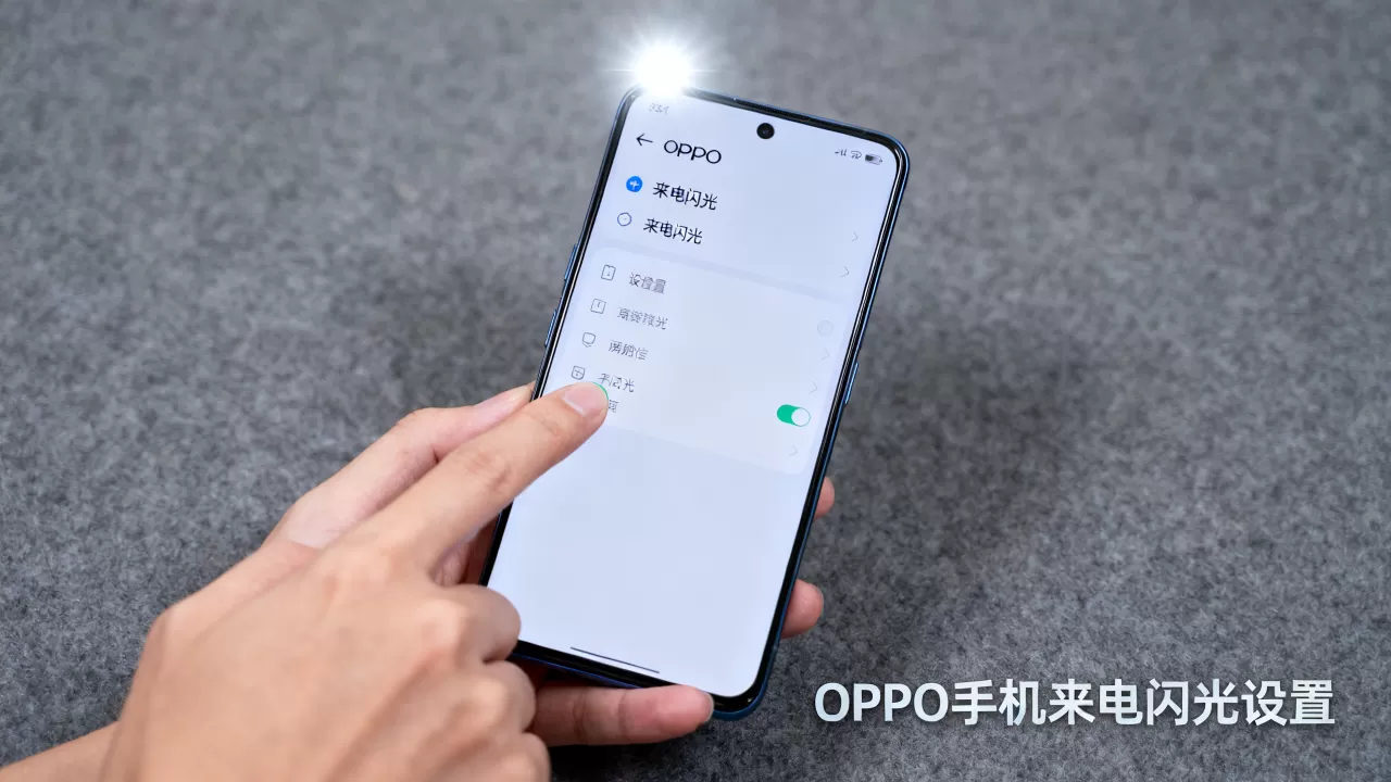 oppo用什么来电闪光，oppo手机来电闪光灯设置方法