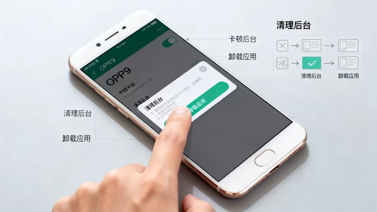 OPPOR9手机为什么这么卡，OPPOR9手机卡顿解决方法