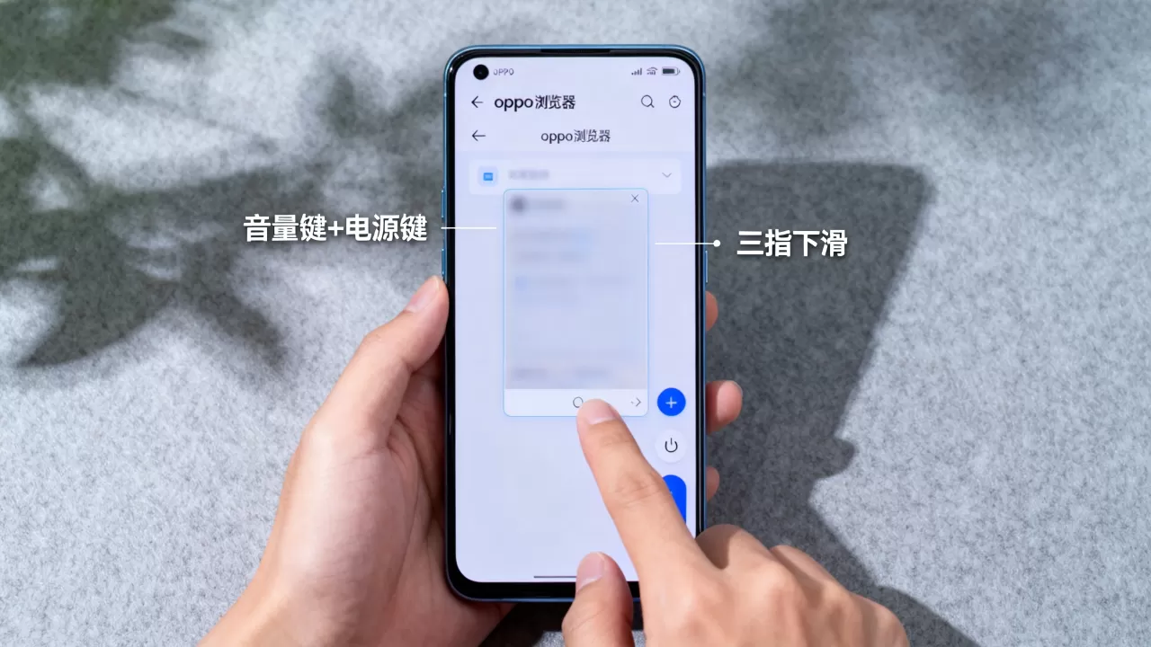oppo浏览器怎么截图快捷键是什么原因，手机截图快捷键