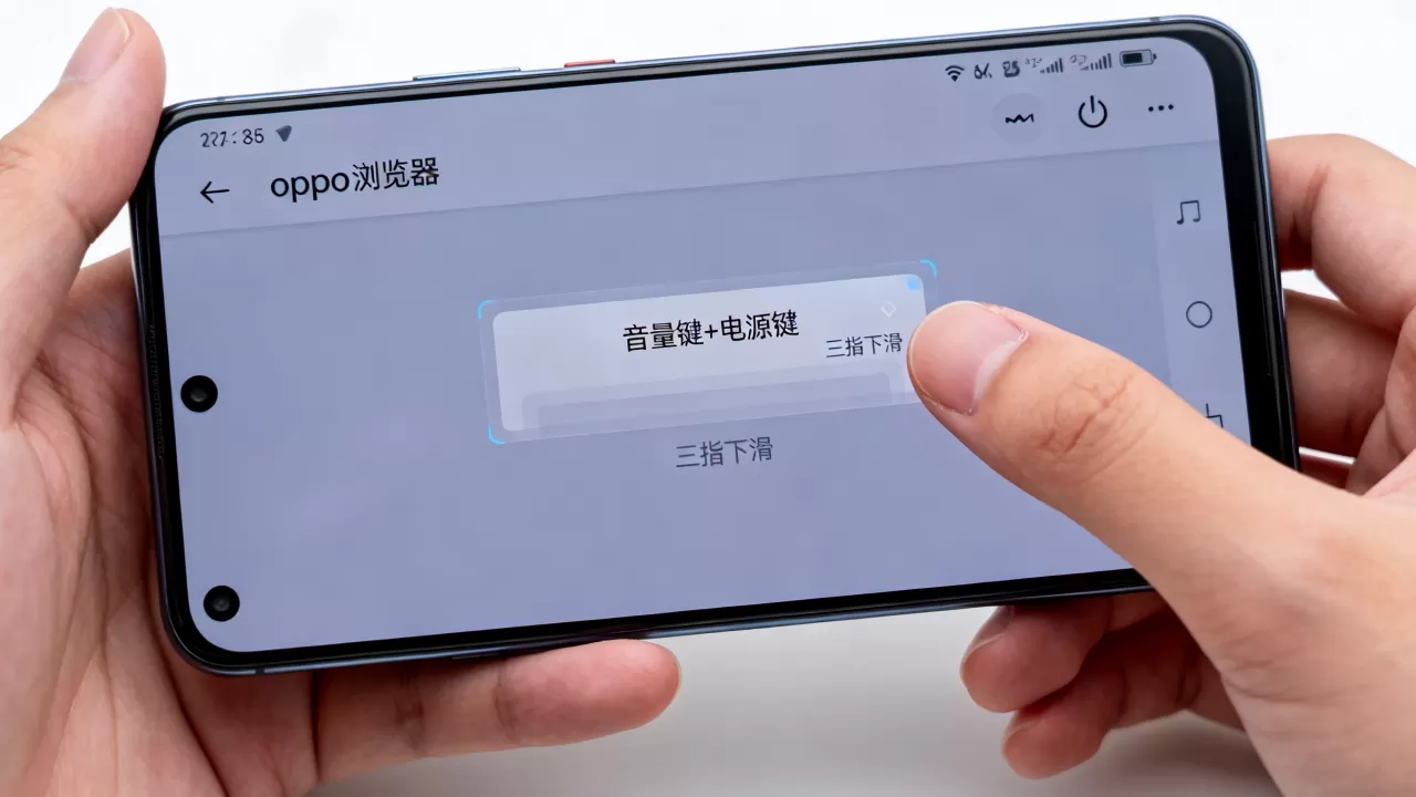oppo浏览器怎么截图快捷键是什么原因，手机截图快捷键