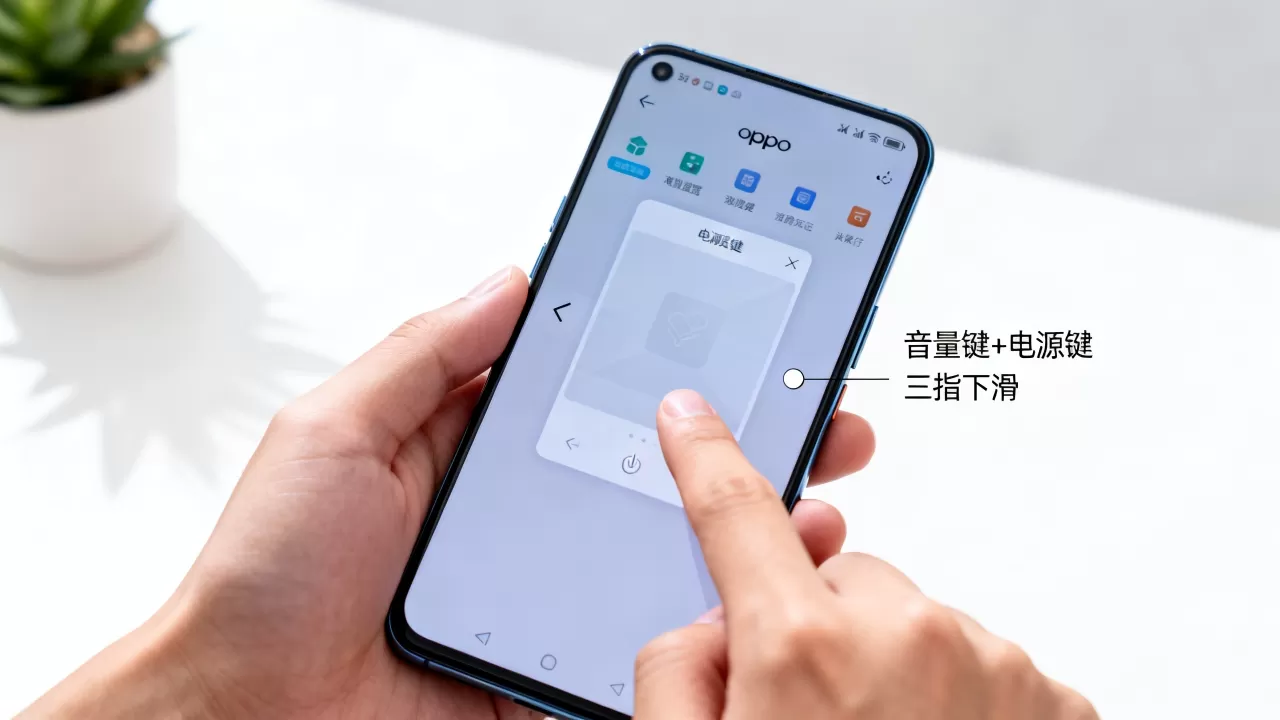 oppo浏览器怎么截图快捷键是什么原因，手机截图快捷键