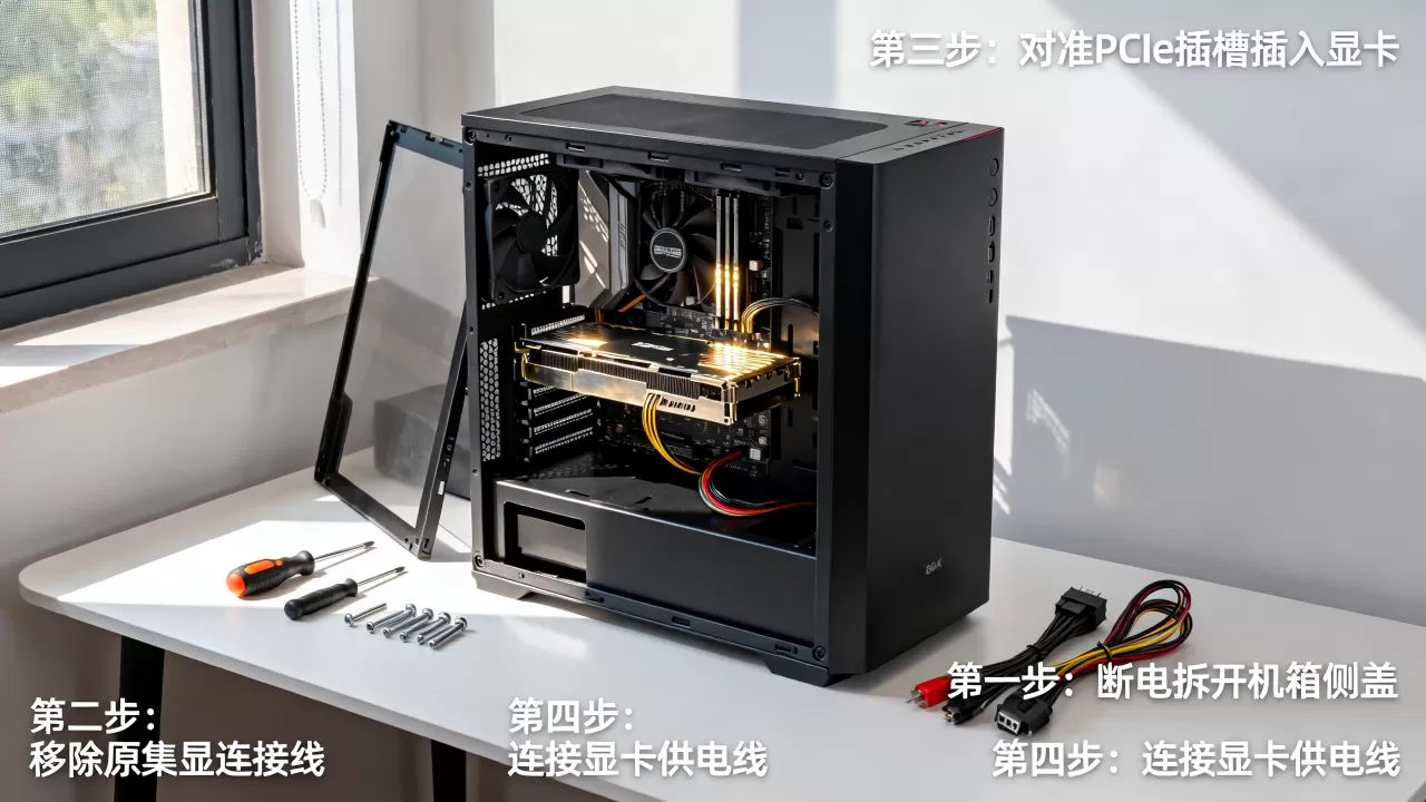 怎样加独立显卡，电脑加装独立显卡教程