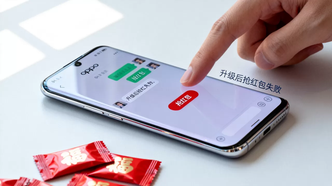 oppo手机升级了为什么抢不了红包，手机升级后抢红包失败