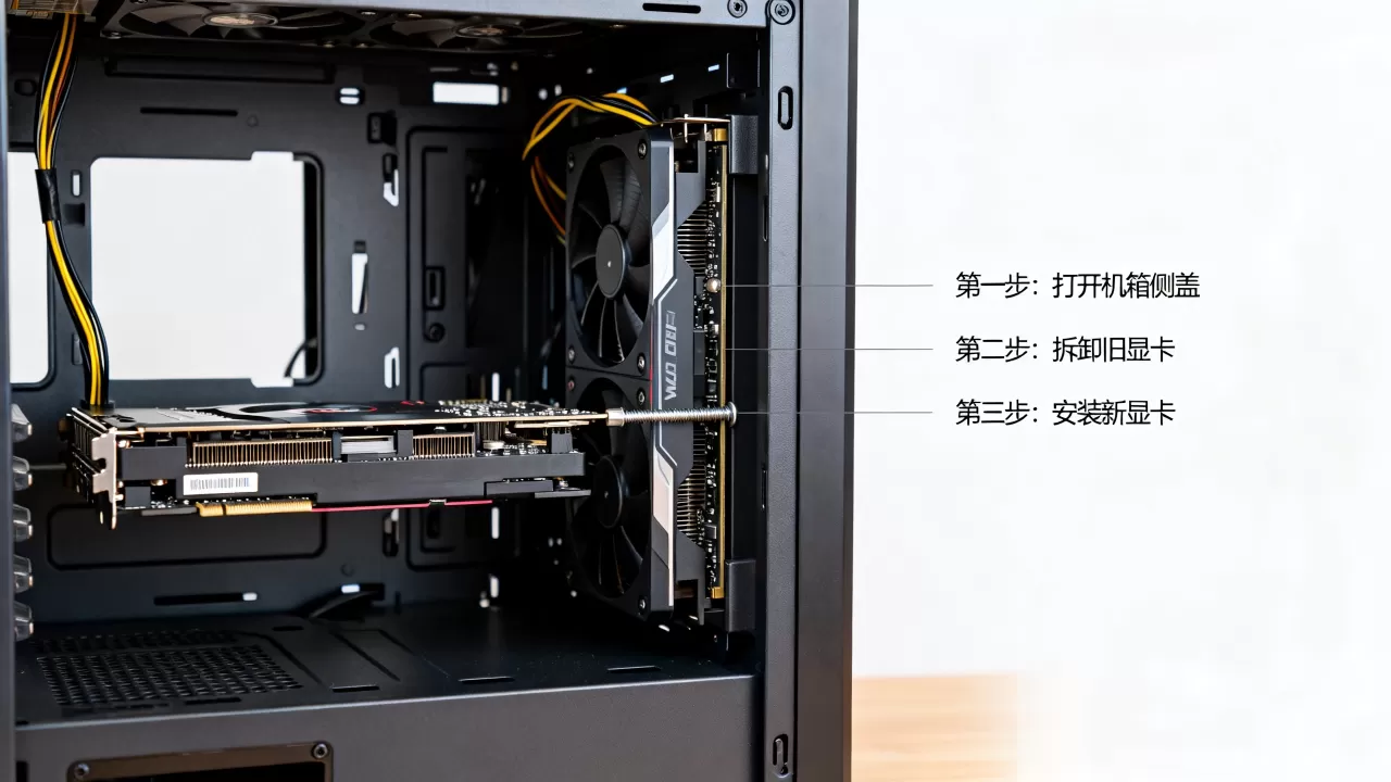 电脑显卡怎么打开，电脑显卡安装步骤