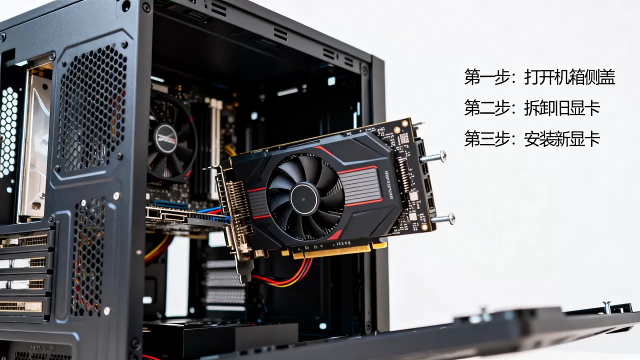 电脑显卡怎么打开，电脑显卡安装步骤