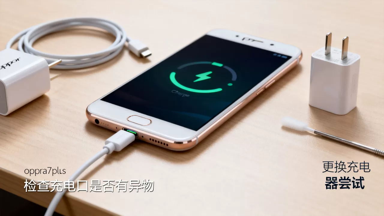 oppor7plus充电没反应怎么办，手机充电充不进