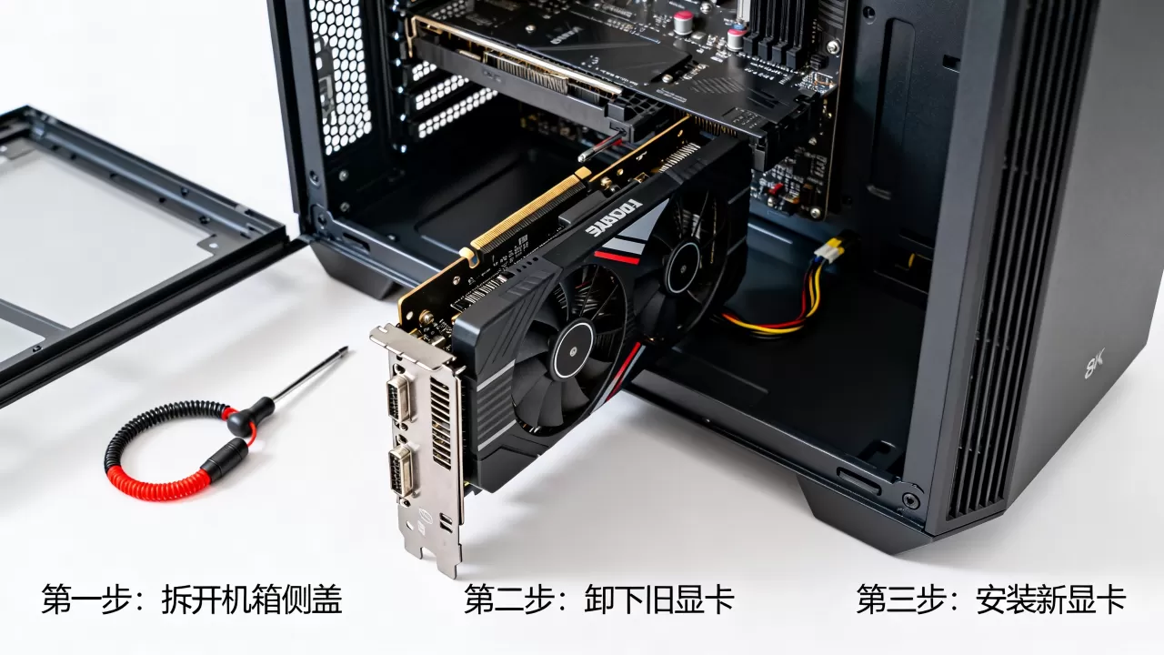 怎么给台式机换显卡，台式机更换显卡详细教程