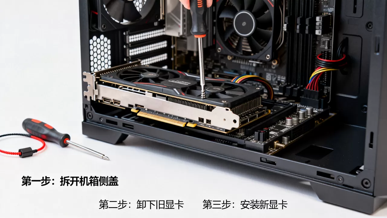 怎么给台式机换显卡，台式机更换显卡详细教程