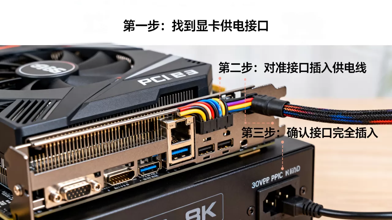 显卡独立供电线怎么接，显卡独立供电线