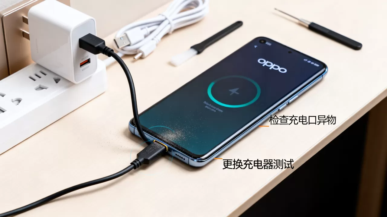 OPPO为什么充不上电？手机充电没反应怎么办