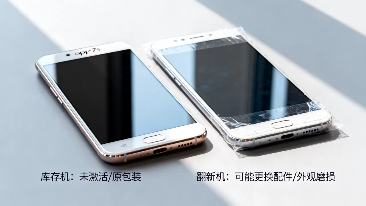 oppor7s库存货什么意思，库存机翻新机区别
