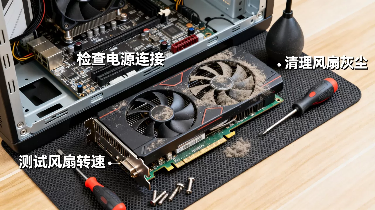电脑主机显卡风扇不转怎么办,显卡风扇异响 电脑主机显卡风扇不转怎么办,显卡风扇异响