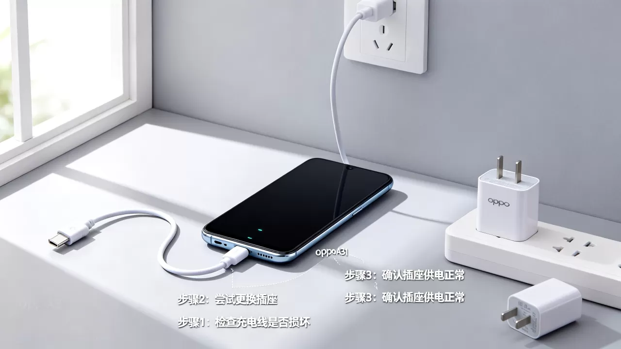 oppoA31不亮灯什么原因，oppo手机充电指示灯不亮怎么解决