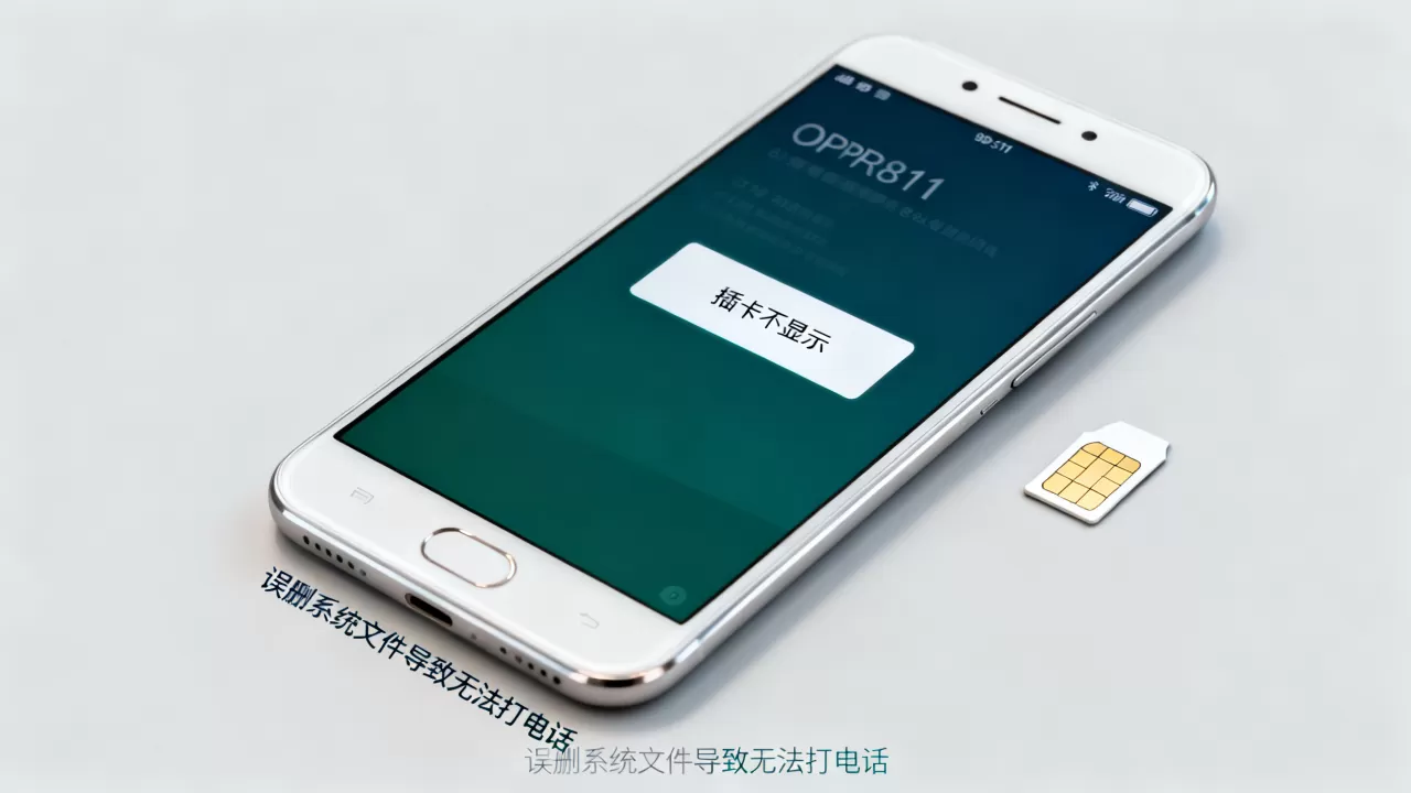 OPPOR811删除什么不显示插卡？误删系统文件导致无法打电话