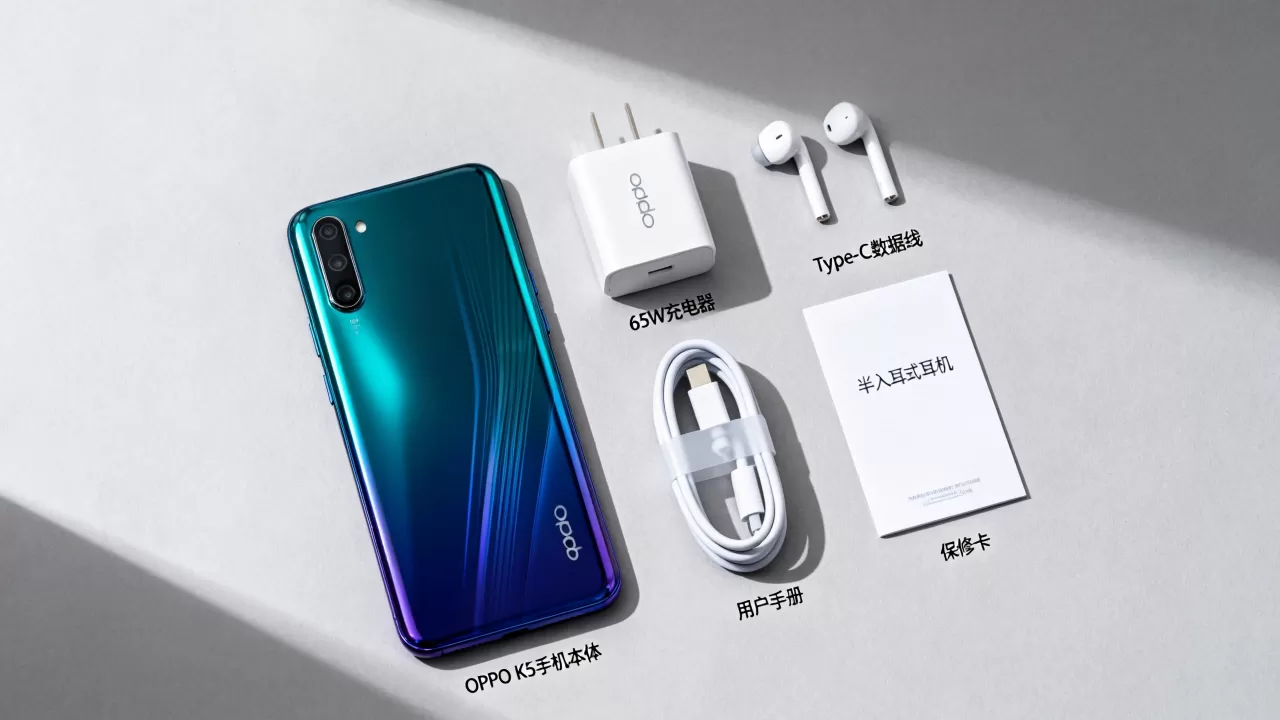 oppok5的配件有什么，OPPO K5手机原装配件清单