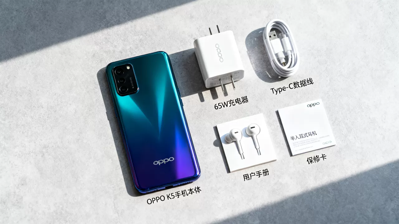 oppok5的配件有什么，OPPO K5手机原装配件清单