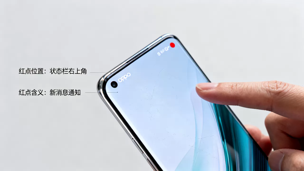 OPPO手机出现红点是什么原因，手机状态栏红点含义