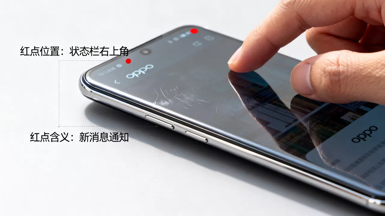 OPPO手机出现红点是什么原因，手机状态栏红点含义