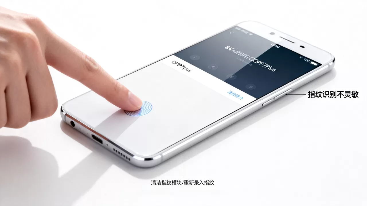 OPPOR7plus指纹识别不好用怎么办，OPPOR7plus指纹失灵