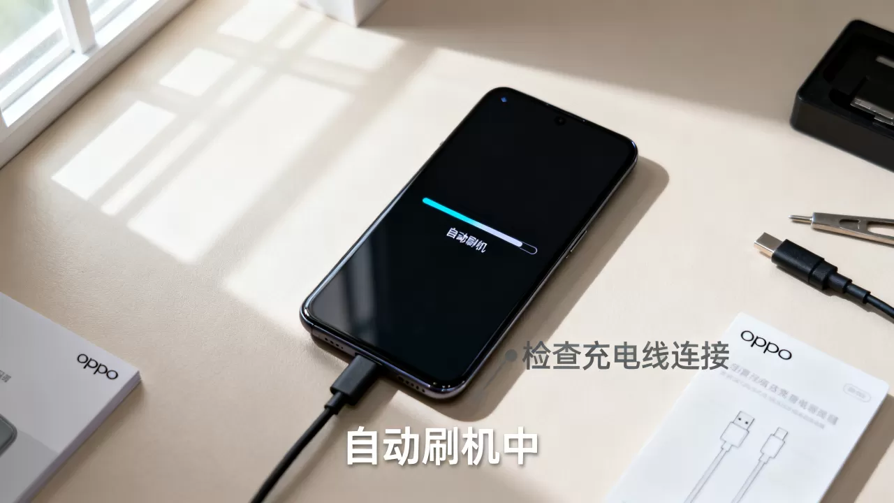 OPPO手机黑屏自动刷机怎么回事，手机黑屏自动刷机