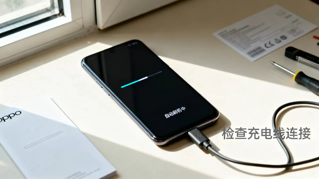 OPPO手机黑屏自动刷机怎么回事，手机黑屏自动刷机