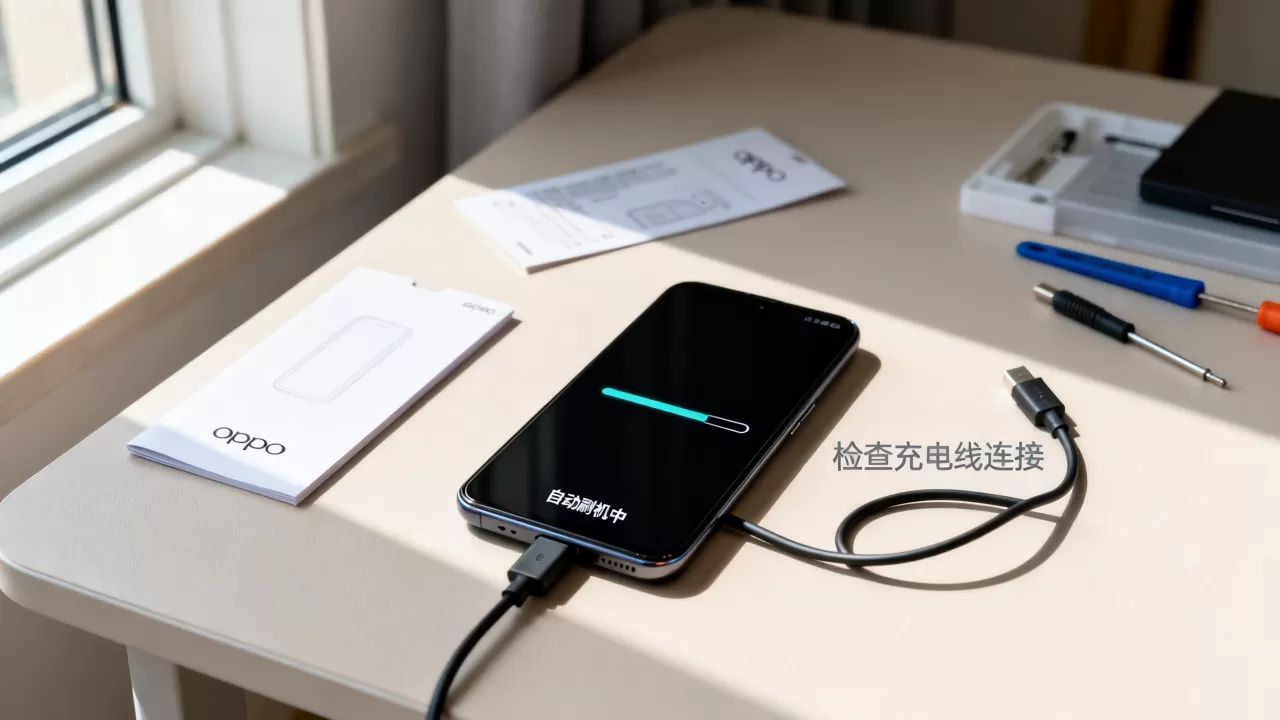 OPPO手机黑屏自动刷机怎么回事，手机黑屏自动刷机