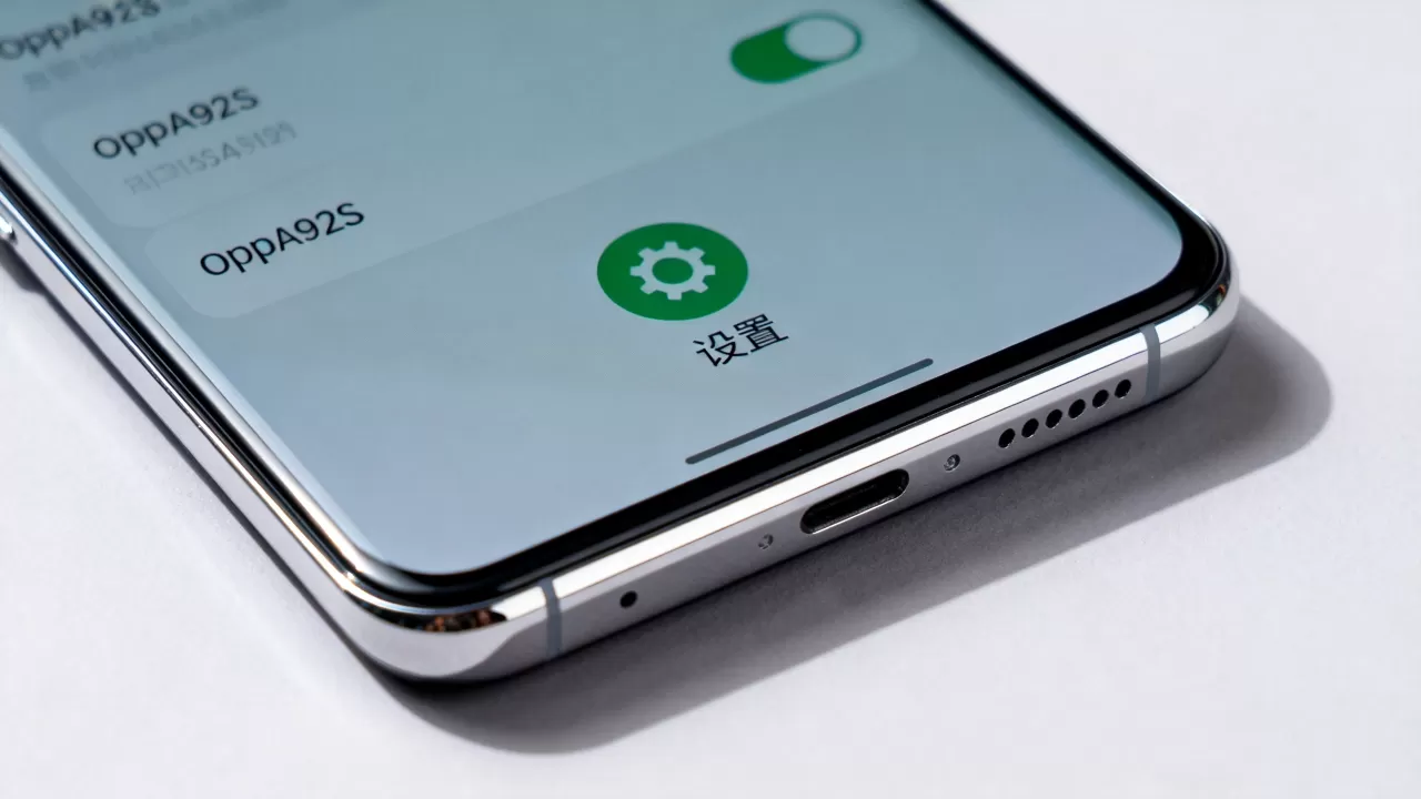 oppoa92s手机设置的开关是什么颜色，oppoa92s手机设置图标