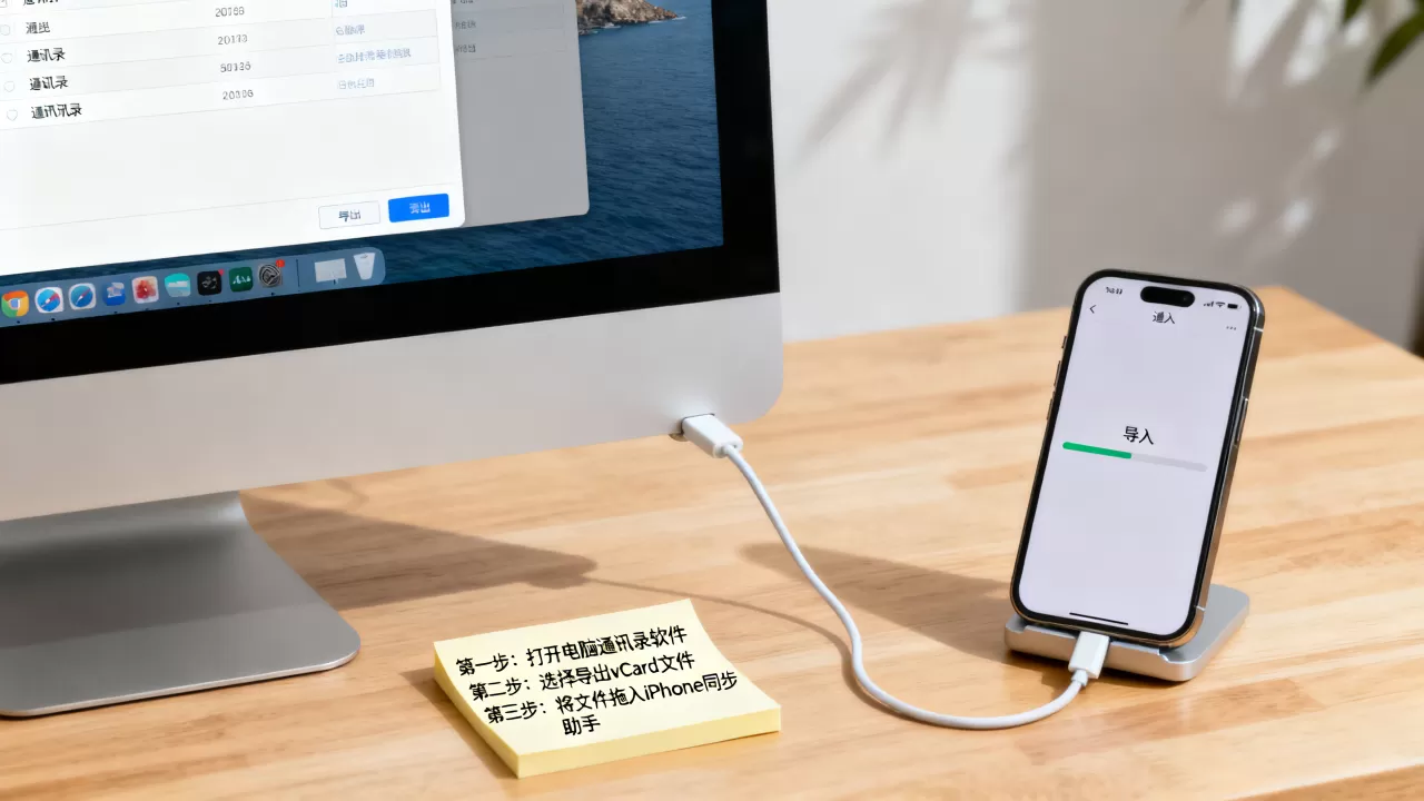 电脑通讯录怎么导入iPhone，电脑通讯录导入iPhone