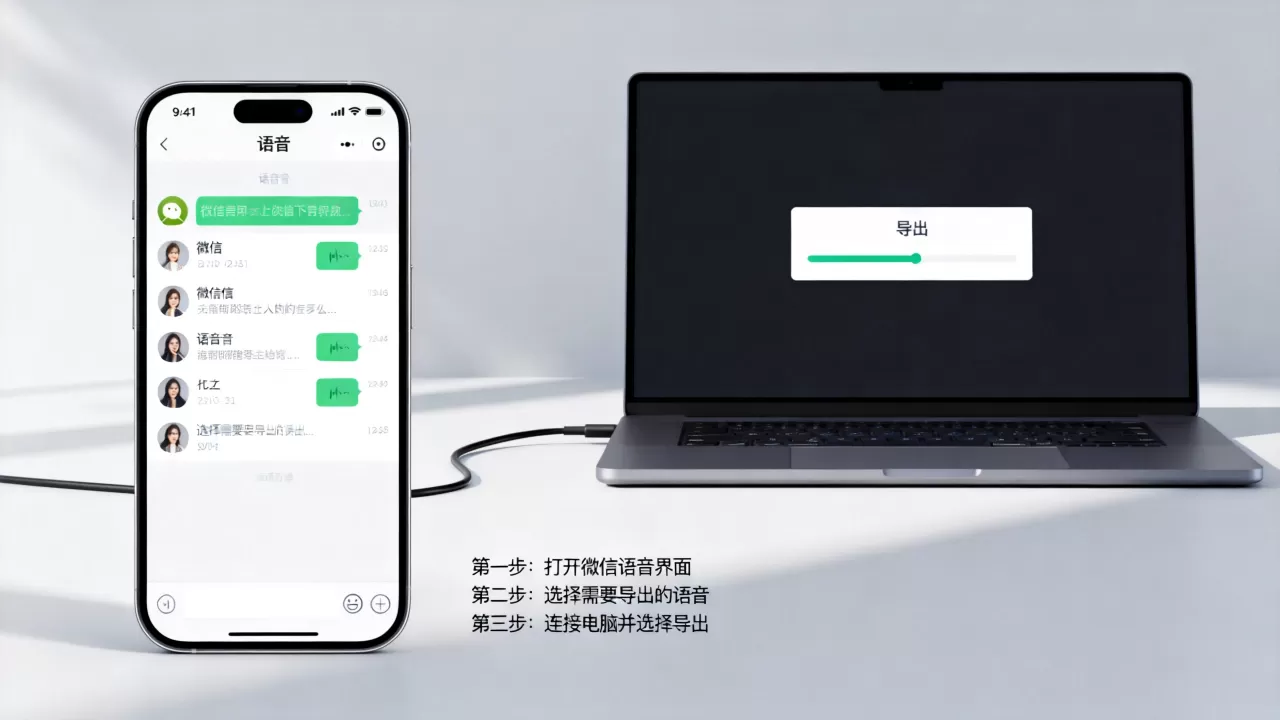iphone如何把微信的语音导出,苹果手机微信语音怎么保存到电脑 iphone如何把微信的语音导出,苹果手机微信语音怎么保存到电脑