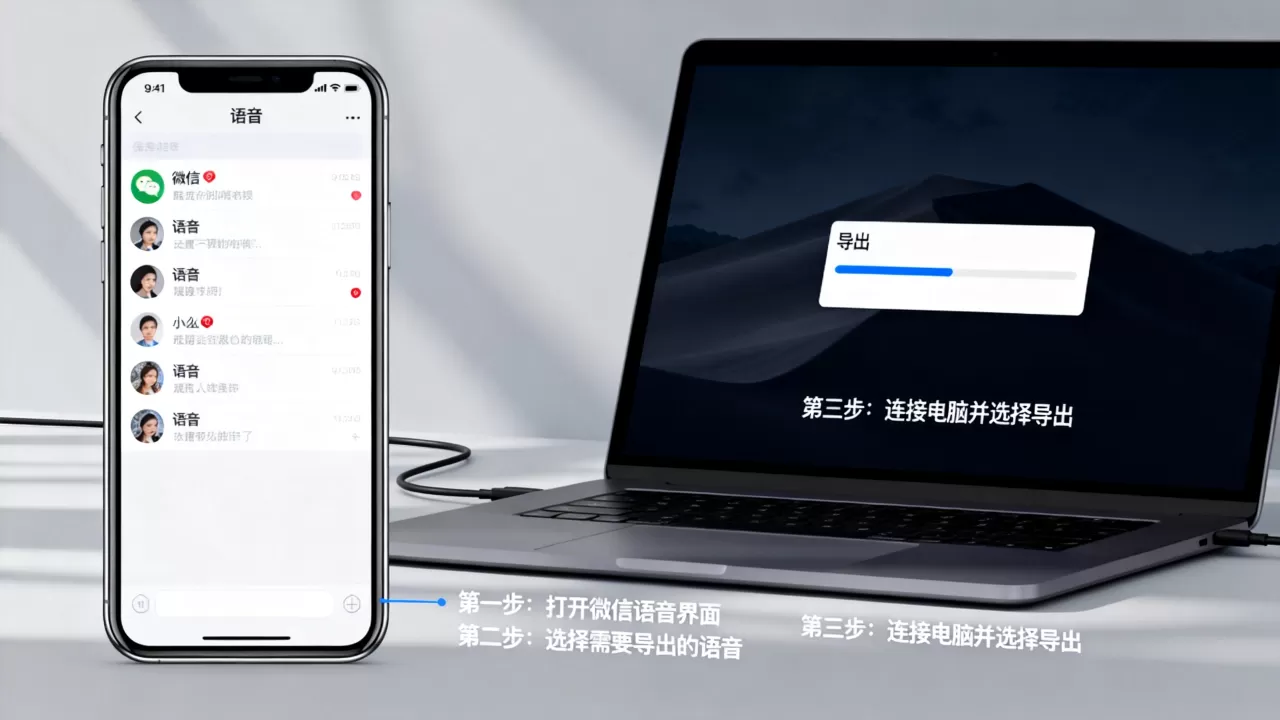 iphone如何把微信的语音导出,苹果手机微信语音怎么保存到电脑 iphone如何把微信的语音导出,苹果手机微信语音怎么保存到电脑