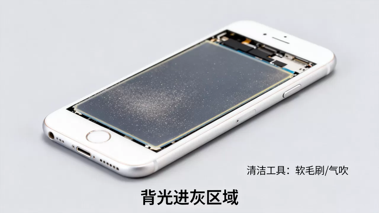 iphone6s背光进灰怎么办，iphone6s背光进灰
